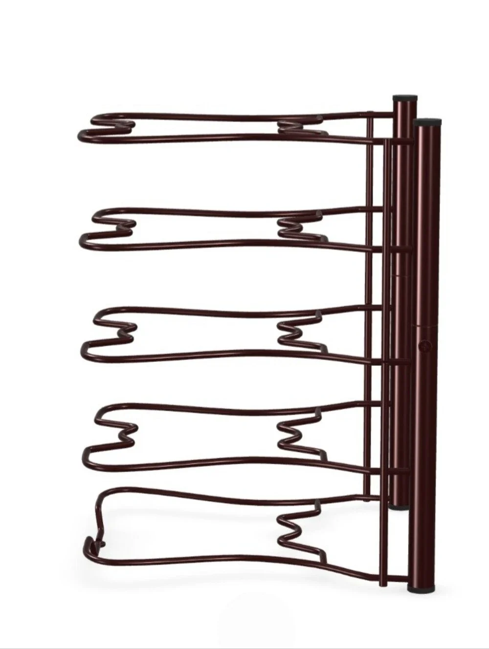 Bronze 5-Tier Rack-Cabinet Pot And Pan Metal Organizer